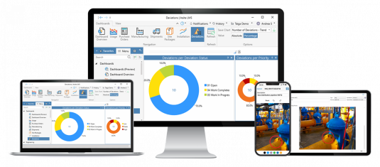 Insite LMS: SOC 2 zertifizierte Cloud-Lösung für den Anlagenbau. Insite LMS auf Laptop, Tablet, Smartphone und Desktoprechner: Die SOC 2 Zertifizierung weist offiziell nach, dass die Cloud-Lösung Trust Service Principles erfüllt.