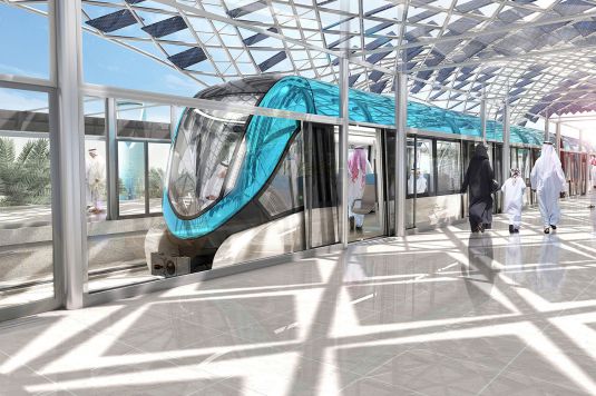 Ryhadh Metroprojekt: Rendering der fahrerlosen U-Bahn, die Siemens Mobility baut (Foto: Siemens Mobility) Foto: Siemens Mobility (https://press.siemens.com/global/de/feature/riad-eins-der-groessten-metro-projekte-der-welt)